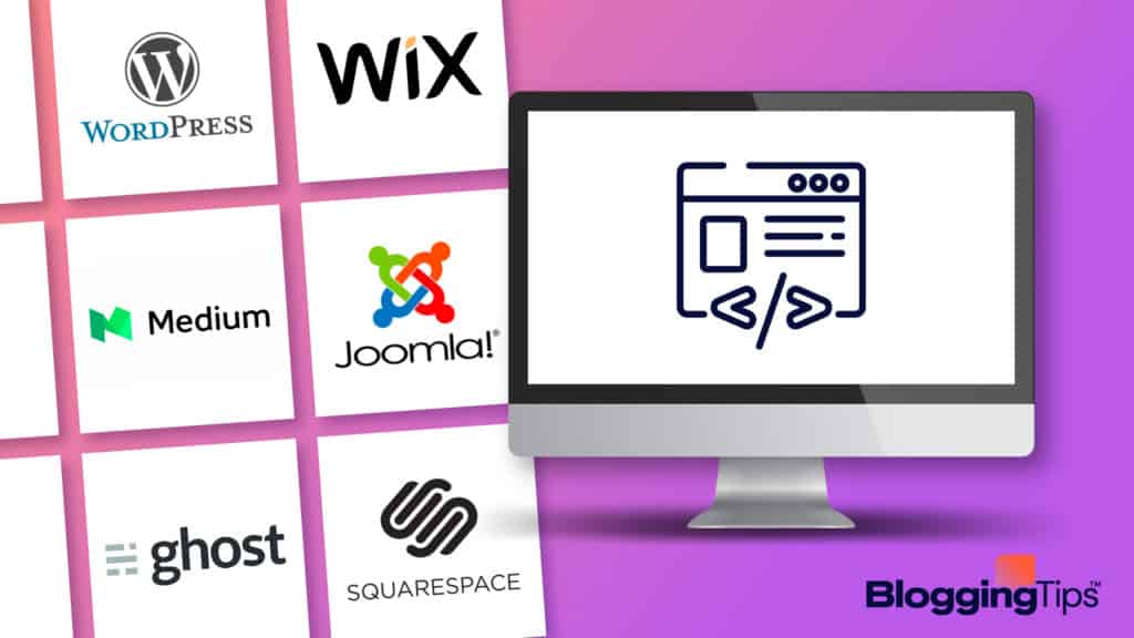 vector graphic showing an illustration of the best CMS platforms next to one another