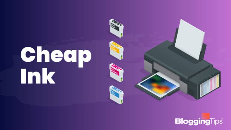 vector graphic showing an illustration of the best printer for home use with cheap ink