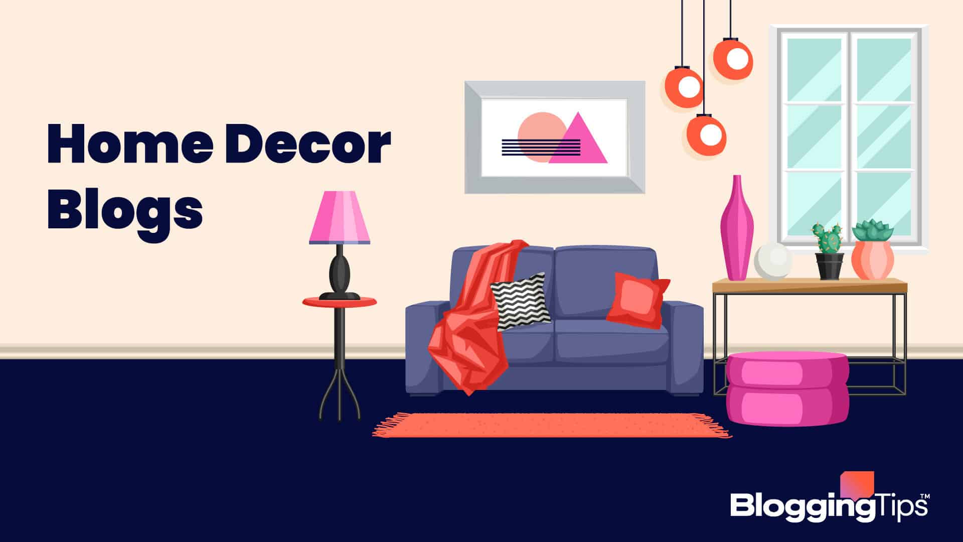 vector graphic showing an illustration of home decor blogs