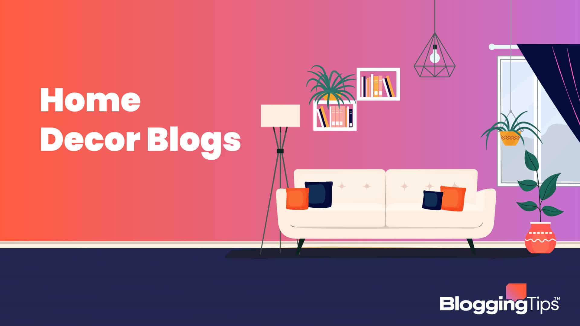 vector graphic showing an illustration of home decor blogs