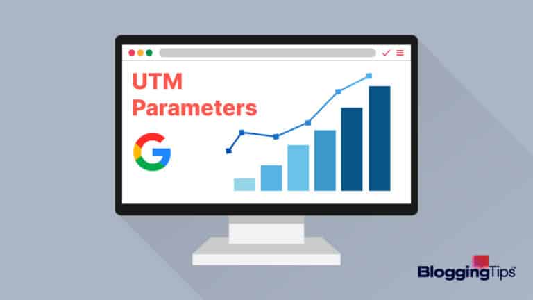 vector graphic showing an illustration of UTM parameters on the screen of a computer