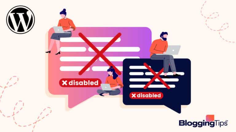vector graphic showing an illustration of a disable WordPress comments graphic