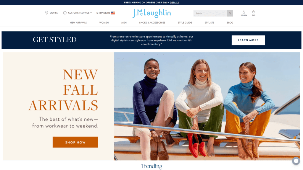 screenshot of the j.mclaughlin homepage