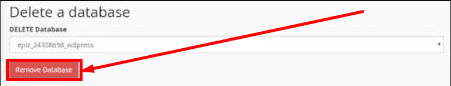remove WordPress database 
