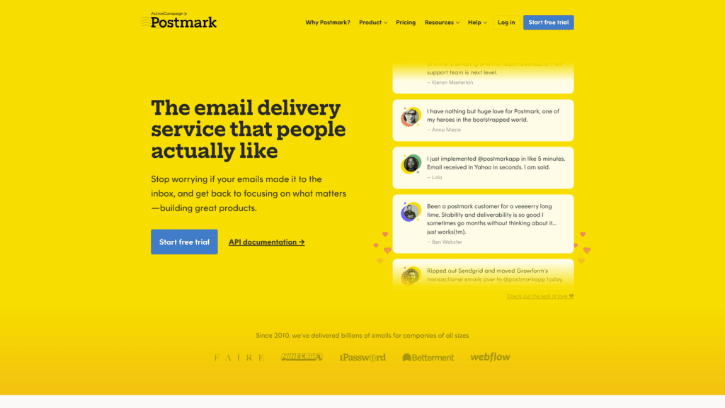 postmarkapp homepage screenshot 1