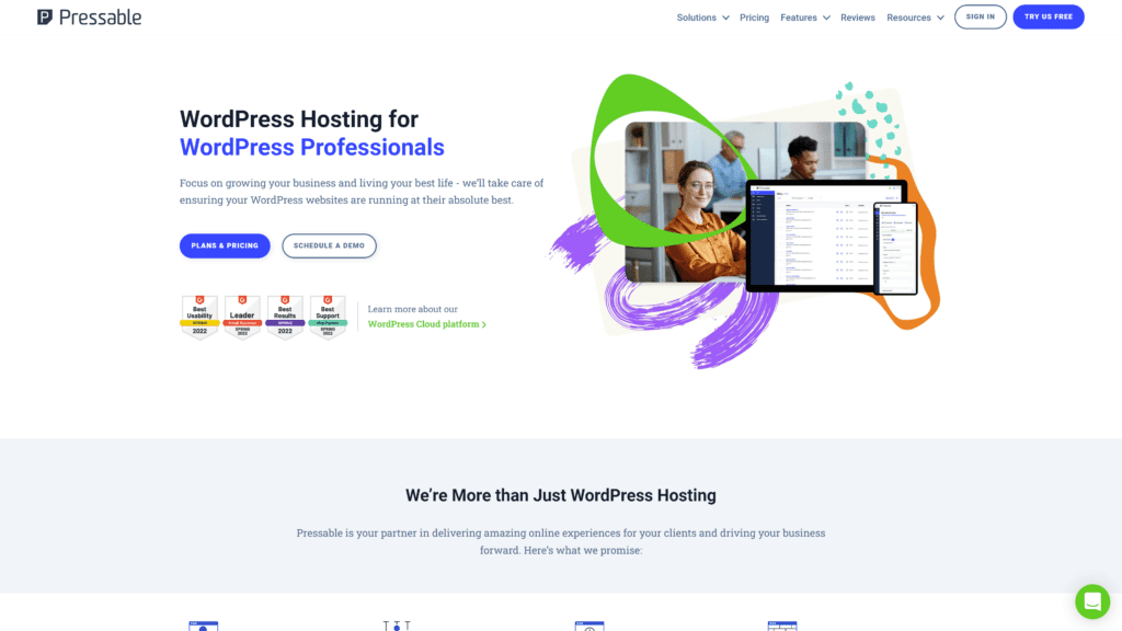 pressable homepage screenshot 1