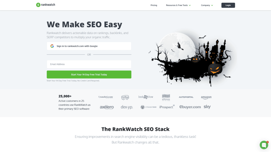 rankwatch homepage screenshot 1