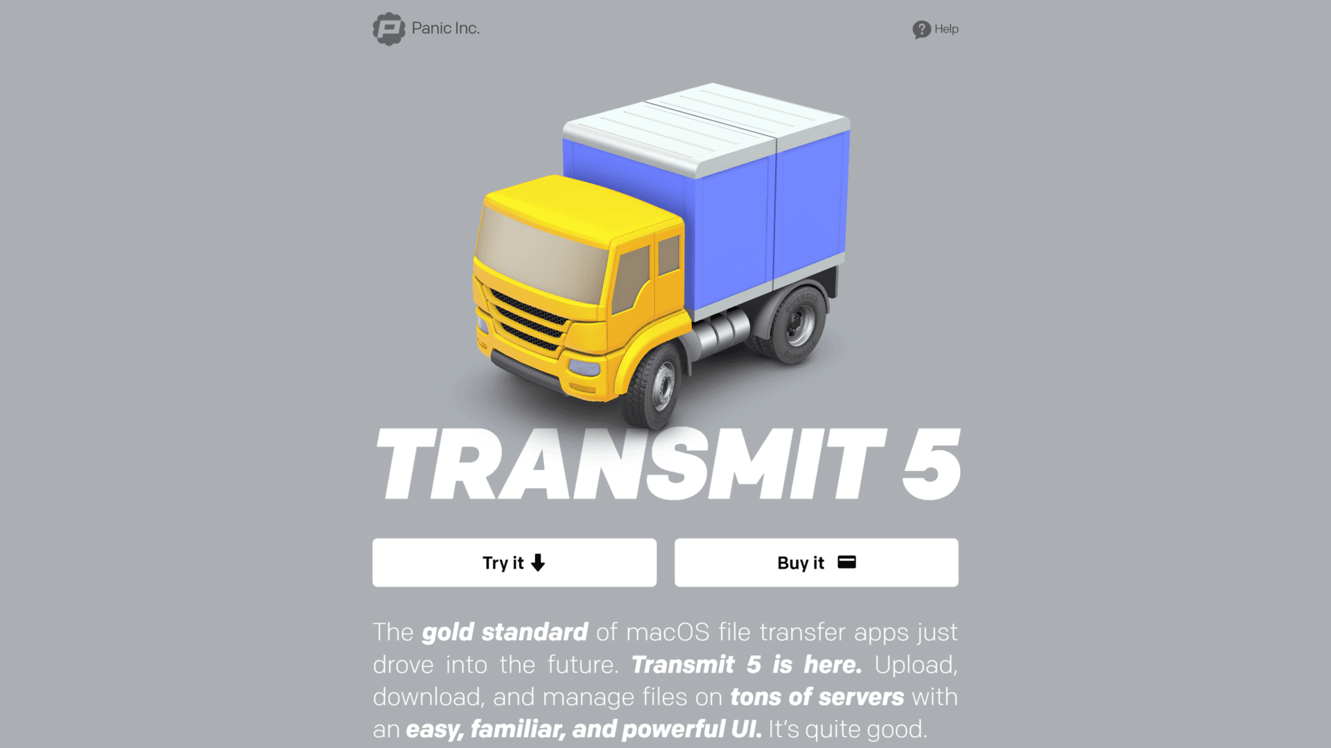 transmit homepage screenshot 1