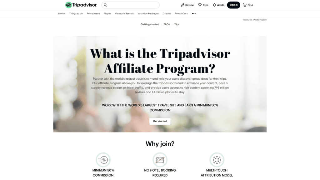 tripadvisor affiliates homepage screenshot 1