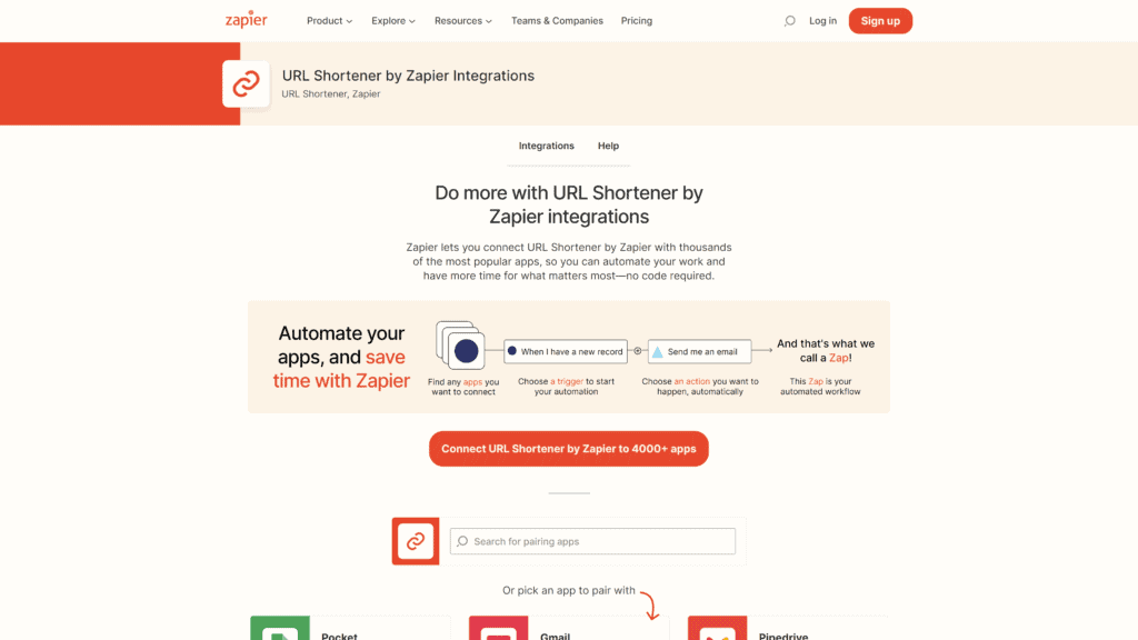 zapier homepage screenshot 1