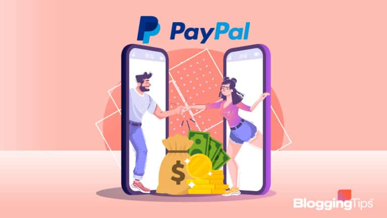 vector graphic showing an illustration of people learning how paypal affiliate program works