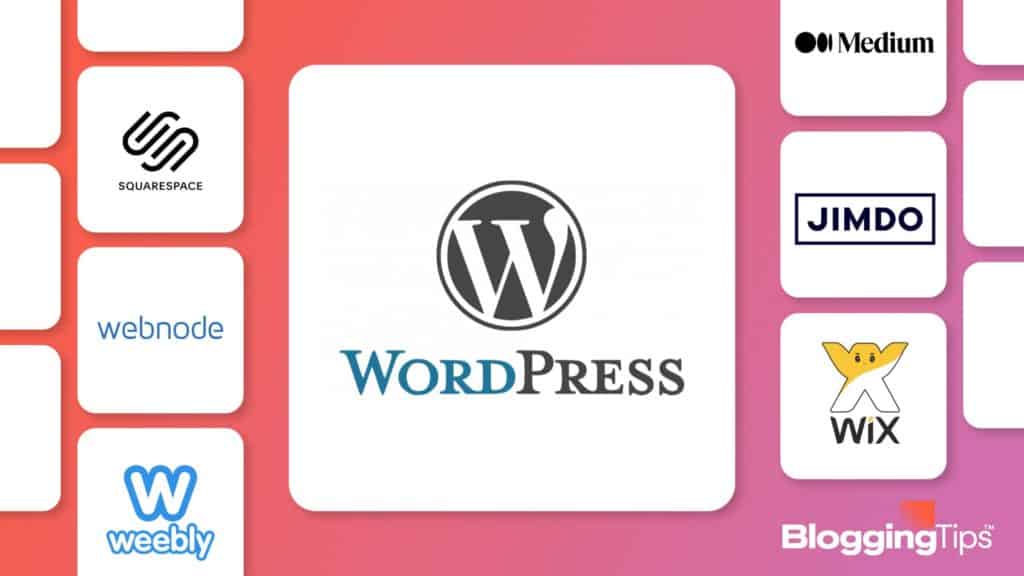 image showing a handfull of WordPress alternatives company logos