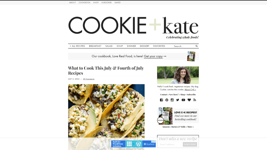Cookie and Kate homepage screenshot 1